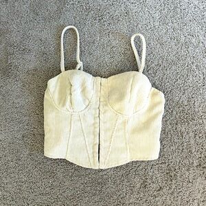Cream Crop Top